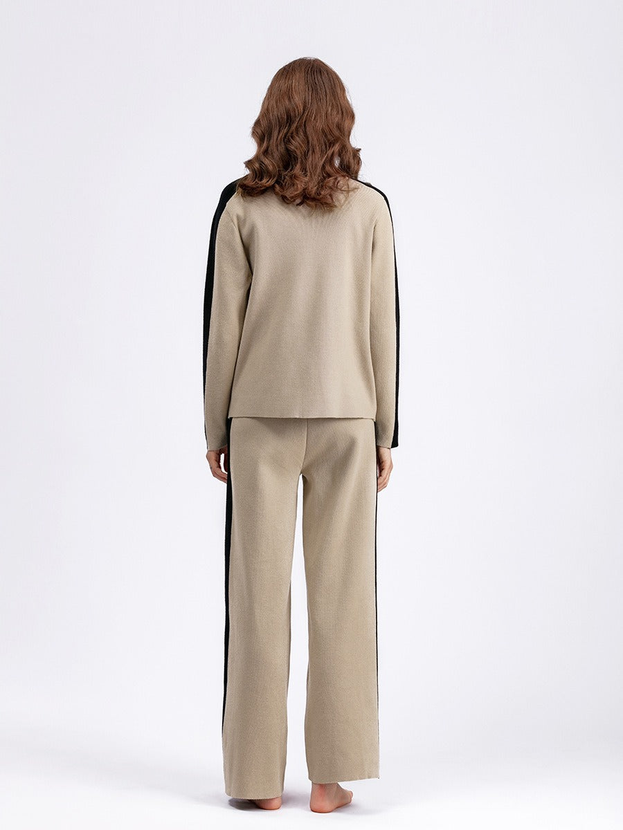 Long Sleeve Tops Keep Warm Pants Sets Casual Basic Tracksuit 2 Pieces