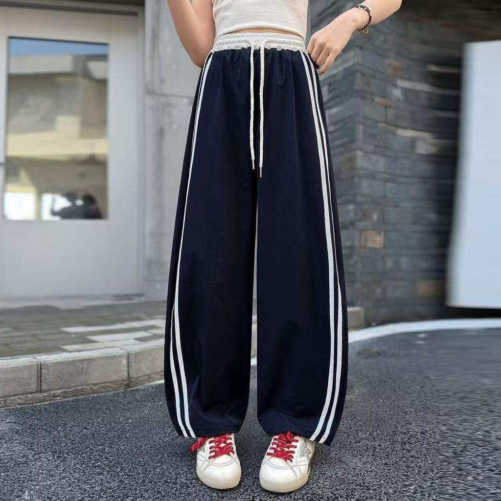 Girls' Casual Tracksuit Pants Loose Straight Leg Wide-Leg Pants