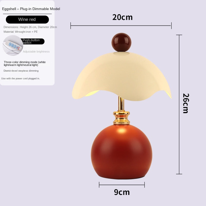 Shell-shaped Table Lamp for Bedroom, Luxury Minimalist Bedside Light, Wedding Gift, Night Light