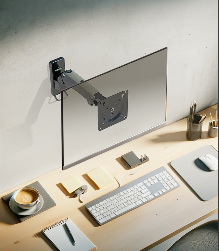 NB F120 monitor bracket wall mounted lifting rotating telescopic air pressure wall mounted computer display rack