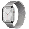 Compatible with Apple Watch, Two-Section Half-Circle Magnetic Milanese Steel Band for iWatch 11, Apple Watch Strap