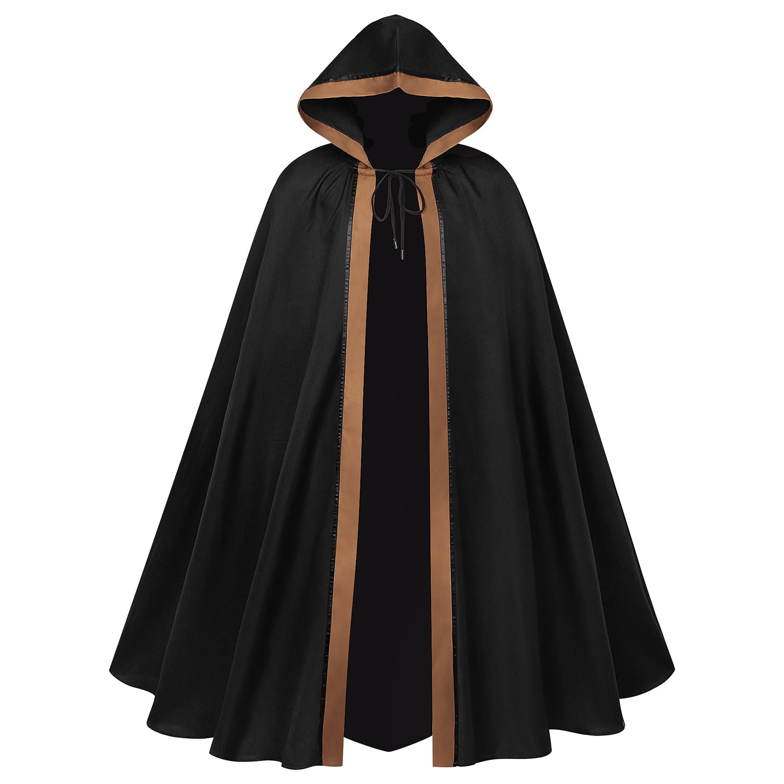 New Halloween Women's Death God Cosplay Costume Star Wars Men's Dark Black Hooded Tied Cape