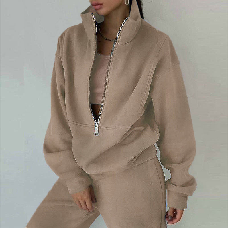 Women's  Tracksuit Set Style Sporty Casual Fleece Hoodie Outfit