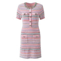 Striped color blocked dress