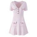 V-neck short dress
