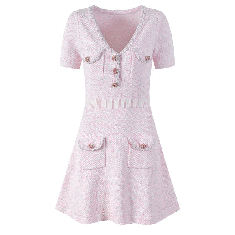 V-neck short dress