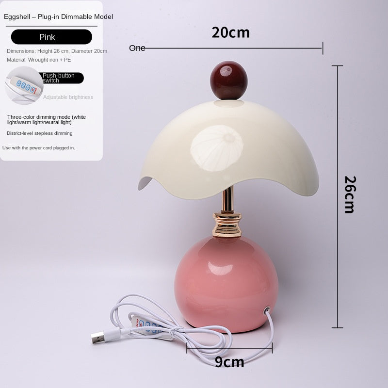 Shell-shaped Table Lamp for Bedroom, Luxury Minimalist Bedside Light, Wedding Gift, Night Light