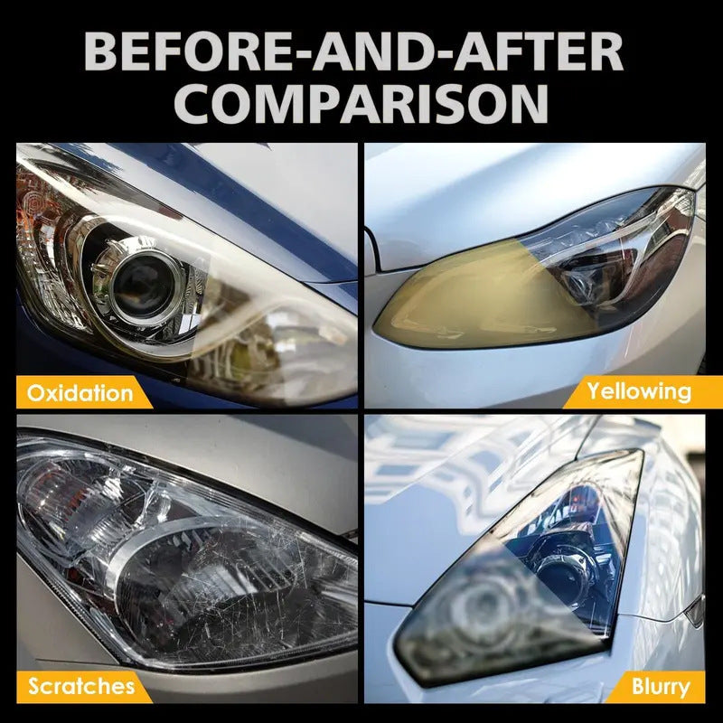Cross-border Car Headlight Restoration Kit Professional Yellowing and Oxidation Removal Cleaning Polish Agent with Long-lasting UV Protection