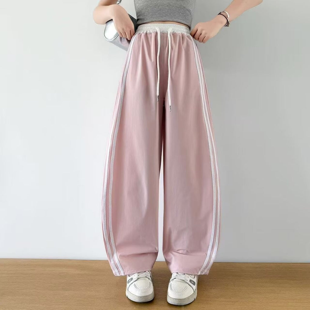Girls' Casual Tracksuit Pants Loose Straight Leg Wide-Leg Pants