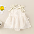 Baby Thin Sleeveless Onesie for Infant Girls, Solid Color Cute Baby Romper