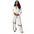 Women's Sets Long Sleeve Shirt Tops Wide Leg Pants Elegant Tracksuit Two Piece Set