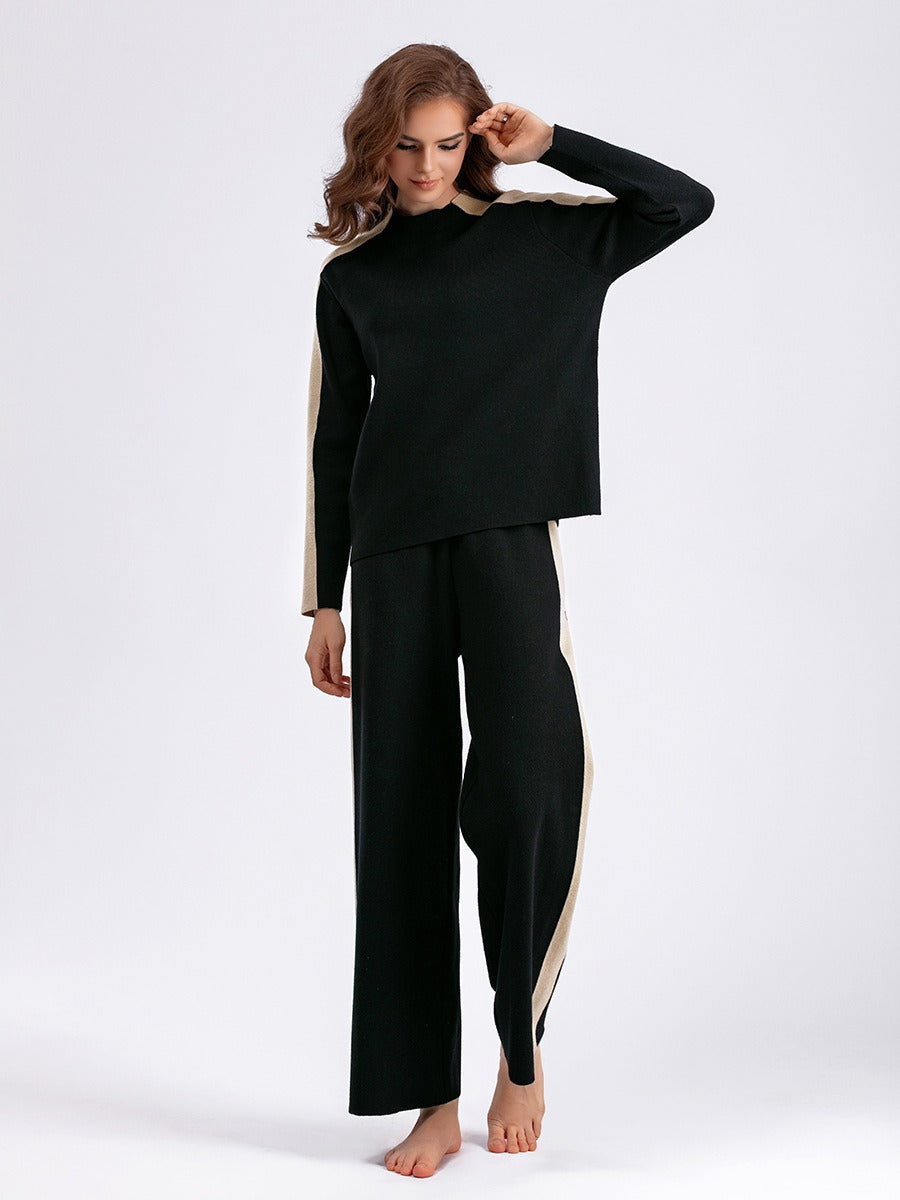 Long Sleeve Tops Keep Warm Pants Sets Casual Basic Tracksuit 2 Pieces