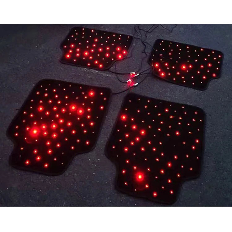 Fiber Optic Star Shaped Complete Set of Car Carpet Floor Decoration, LED Car Carpet for Car Decoration