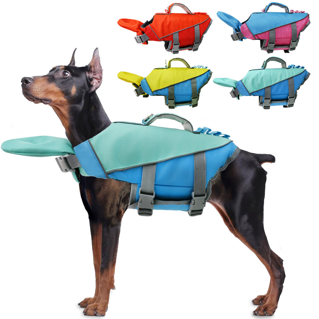 Reflective life jacket pet dog swimsuit