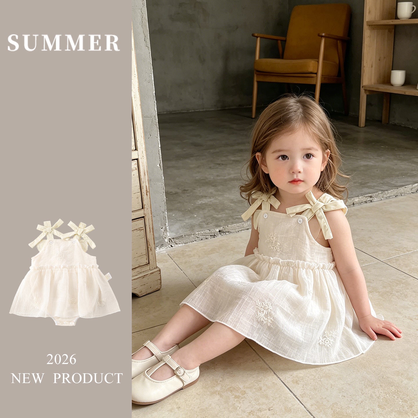 Baby Thin Sleeveless Onesie for Infant Girls, Solid Color Cute Baby Romper