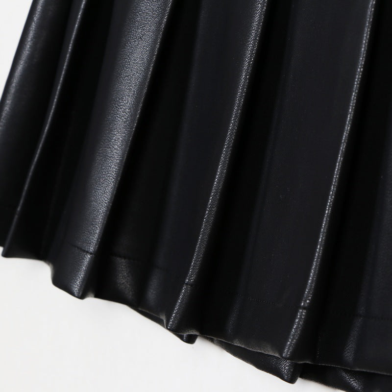 Mid to high neck sleeveless dress