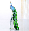 Crystal peacock ornament