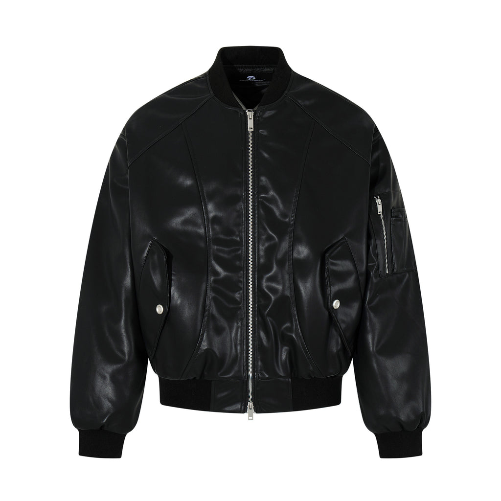 Leather jacket autumn and winter cotton jacket