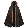 New Halloween Women's Death God Cosplay Costume Star Wars Men's Dark Black Hooded Tied Cape