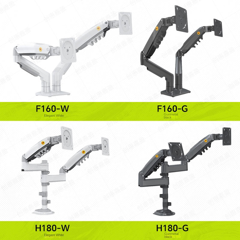 Dual-Screen Monitor Stand Adjustable Swivel Rotating Arm Display Computer Mount H180