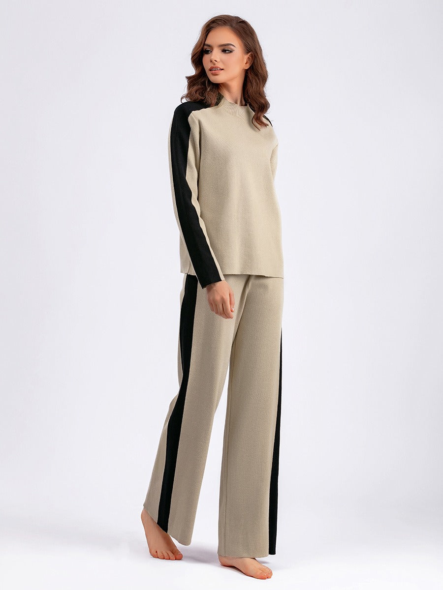 Long Sleeve Tops Keep Warm Pants Sets Casual Basic Tracksuit 2 Pieces
