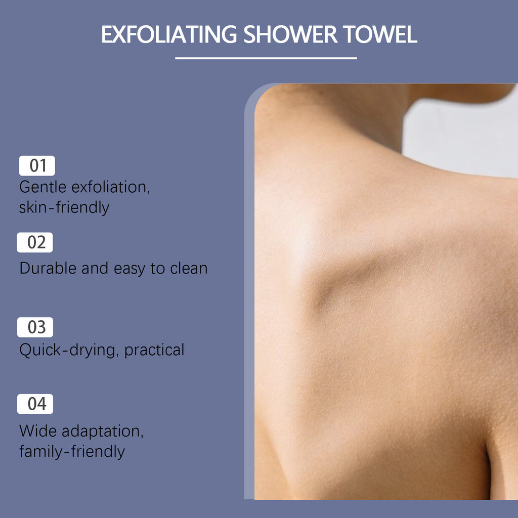 Alorin Exfoliating Shower Towel Skin Cleansing Bath Towel