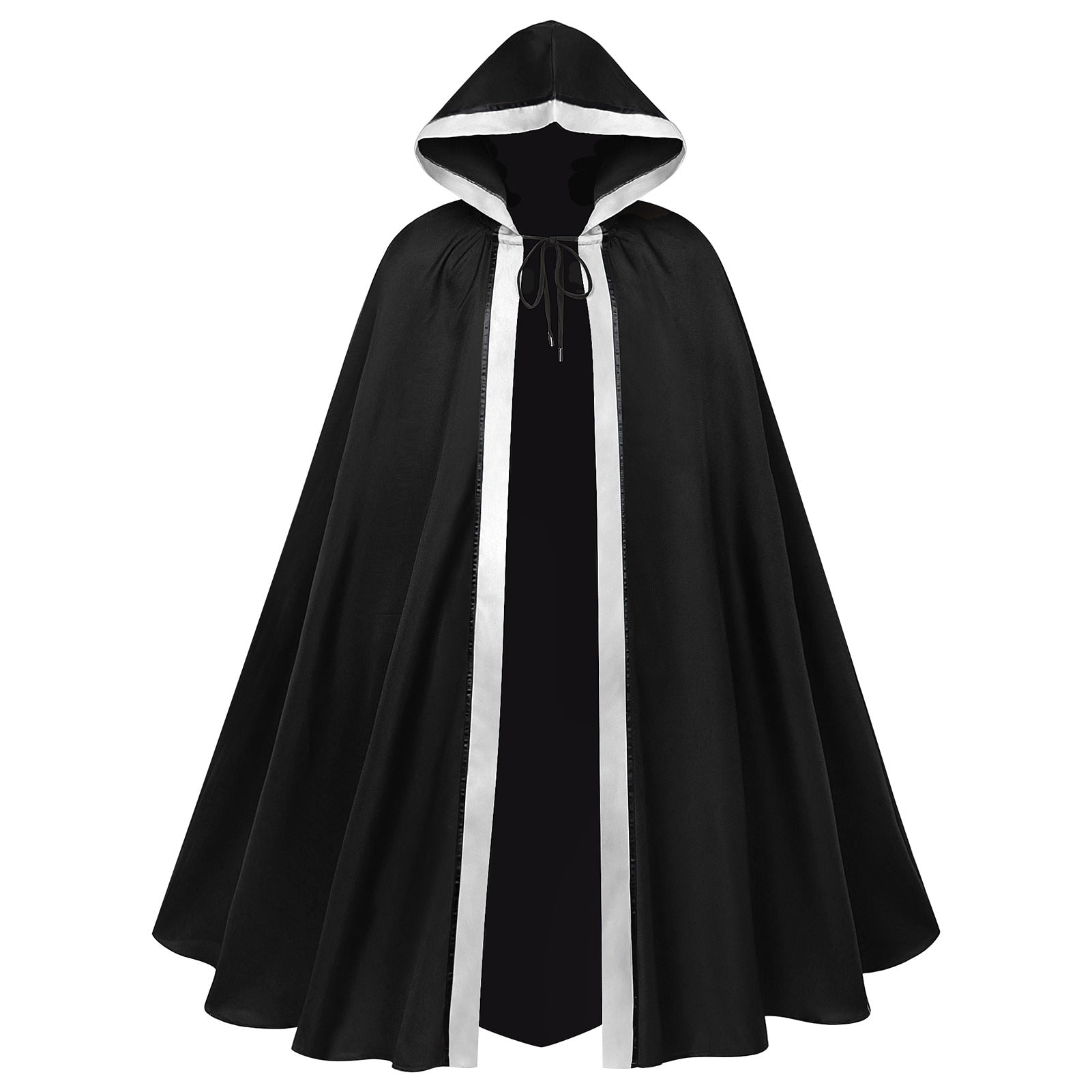 New Halloween Women's Death God Cosplay Costume Star Wars Men's Dark Black Hooded Tied Cape