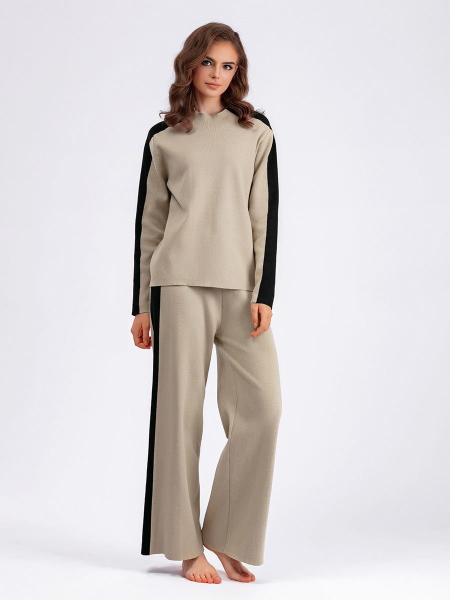Long Sleeve Tops Keep Warm Pants Sets Casual Basic Tracksuit 2 Pieces