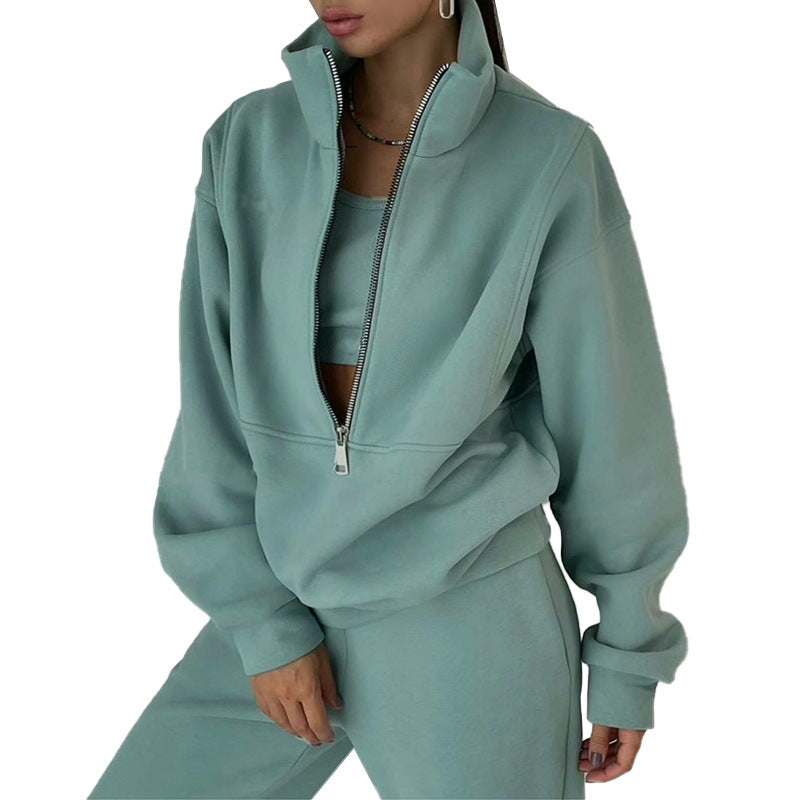 Women's  Tracksuit Set Style Sporty Casual Fleece Hoodie Outfit