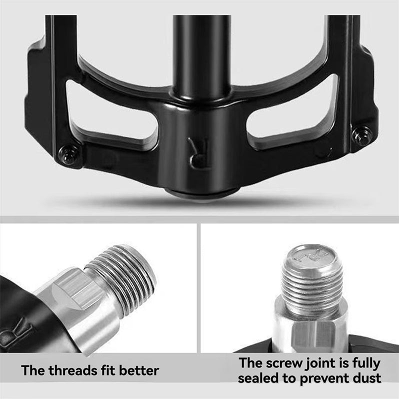 Universal Bike Pedals - Aluminum Alloy with Sealed Bearings for MTB & Road Bikes