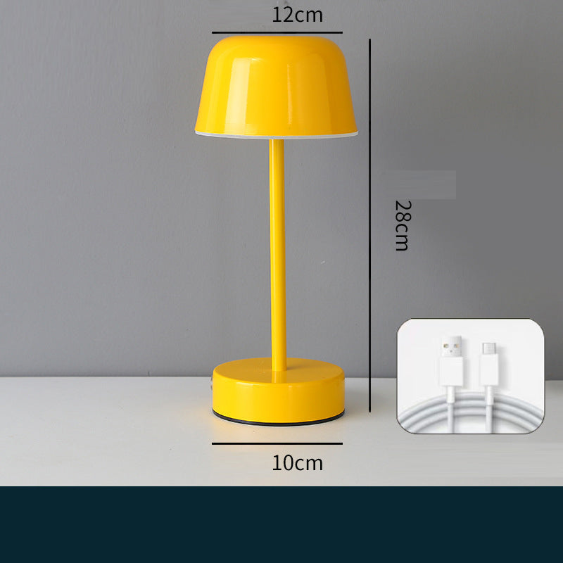 Metal Mini Night Light Touchable I-Beam Mushroom Bedroom Living Room Decor Jellyfish Ambience Lamp
