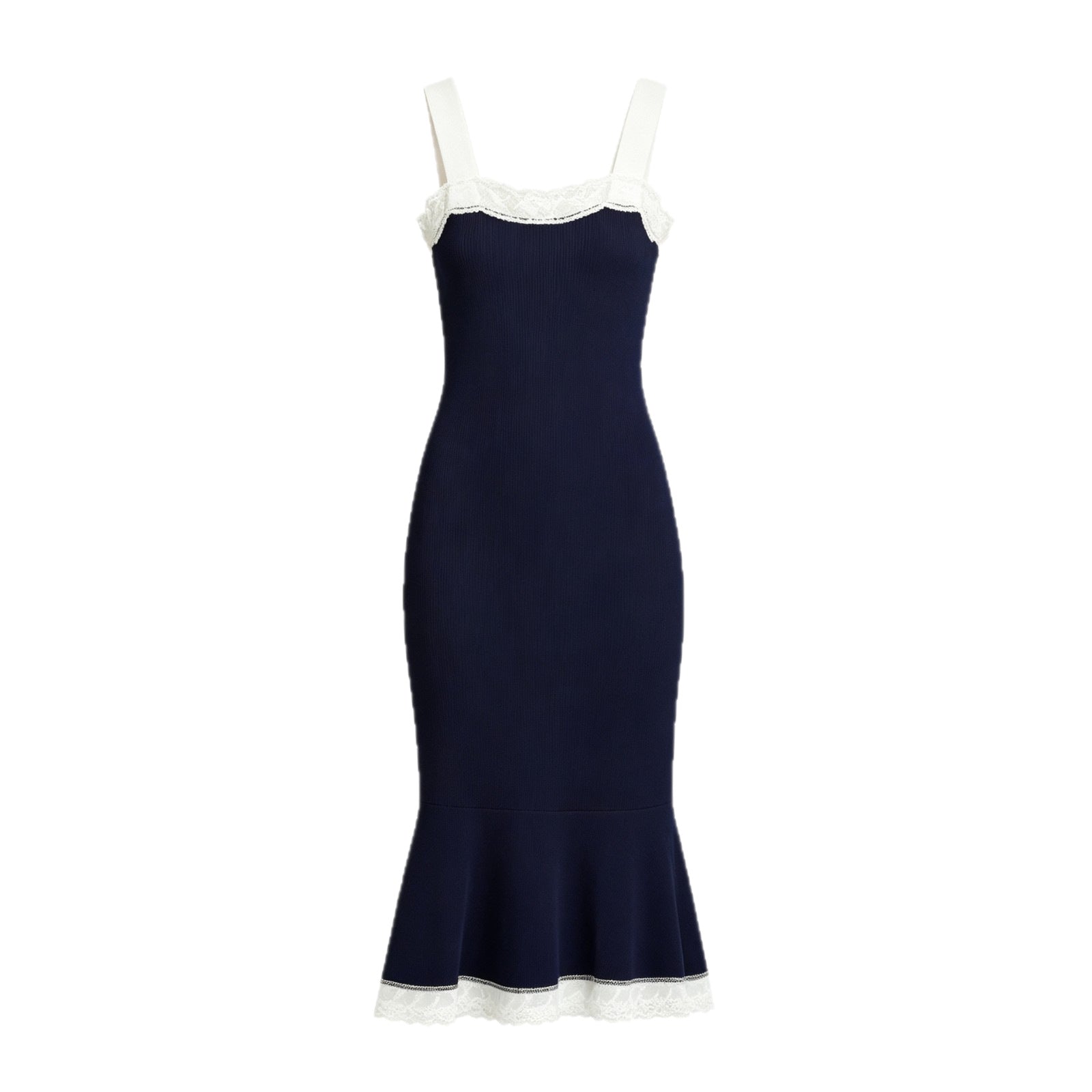 Sleeveless lace patchwork dress