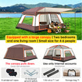 4-6 Person Family Camping Tent, Waterproof Portable Tent with Carry Bag for Car Camping