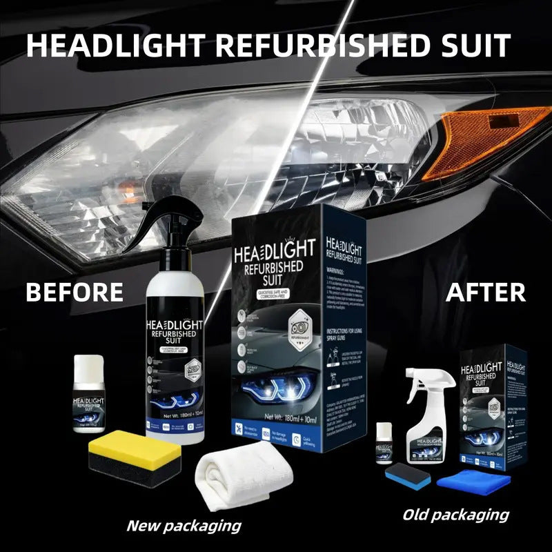 Cross-border Car Headlight Restoration Kit Professional Yellowing and Oxidation Removal Cleaning Polish Agent with Long-lasting UV Protection