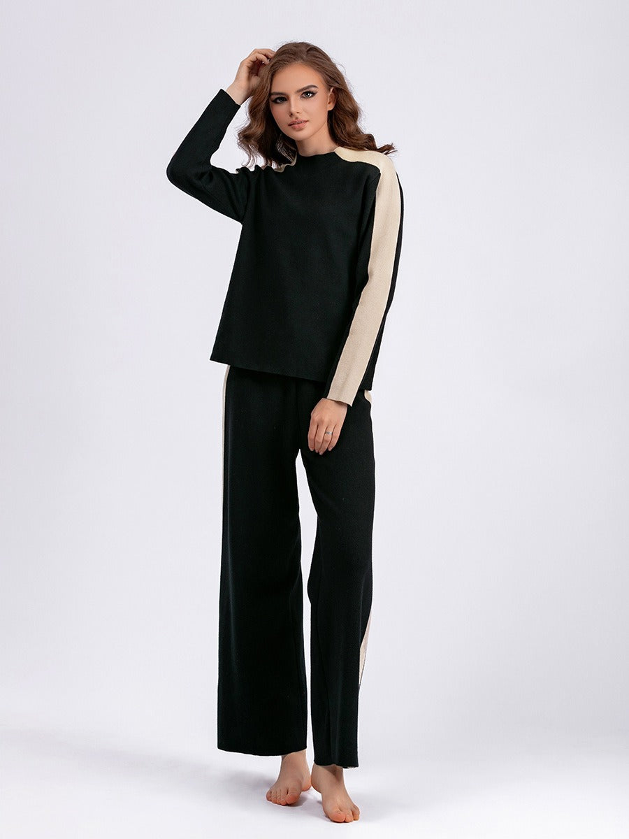 Long Sleeve Tops Keep Warm Pants Sets Casual Basic Tracksuit 2 Pieces