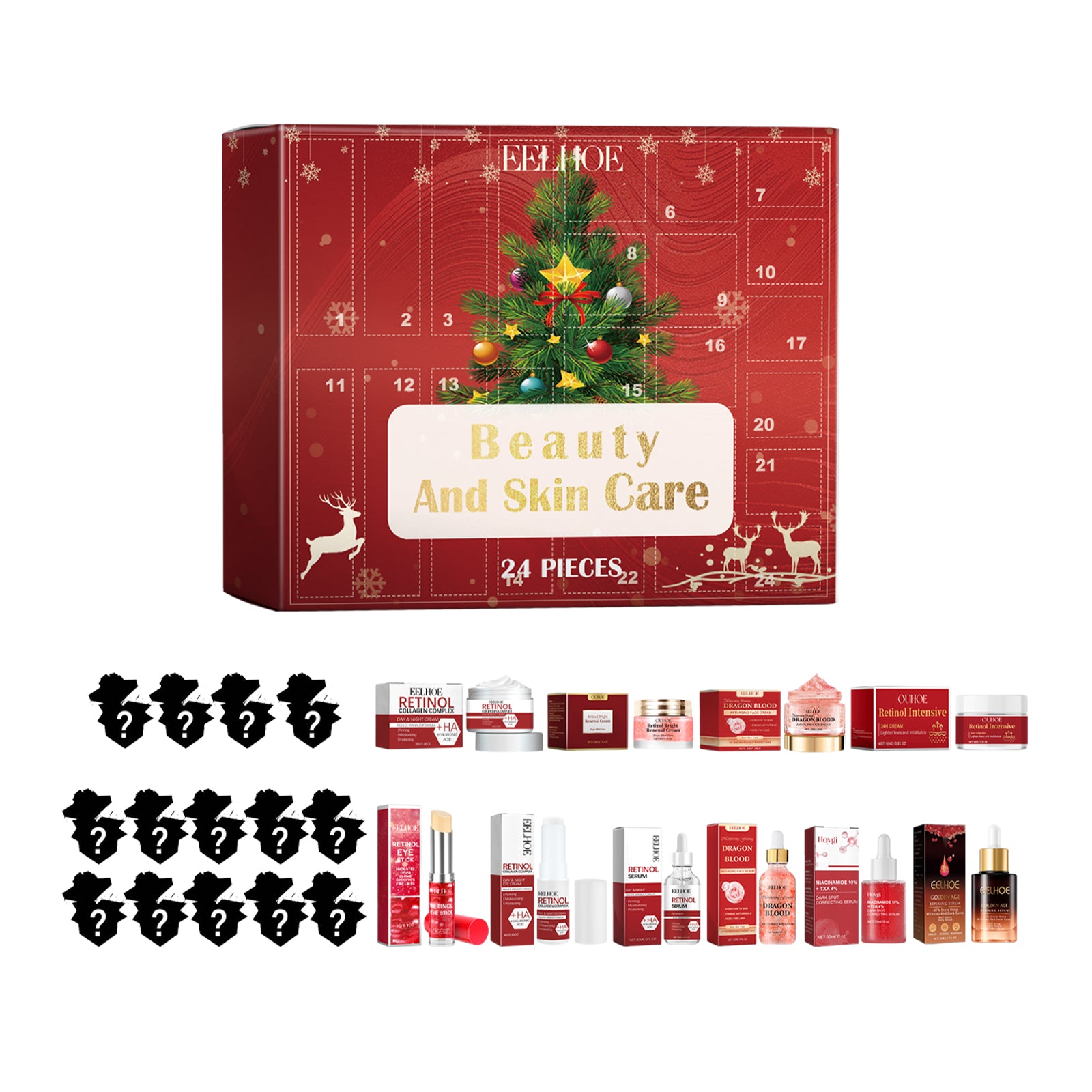24 Grid Beauty Blind Box, Moisturizing And Moisturizing Beauty Surprise 24 Grid Beauty Skin Care Blind Box
