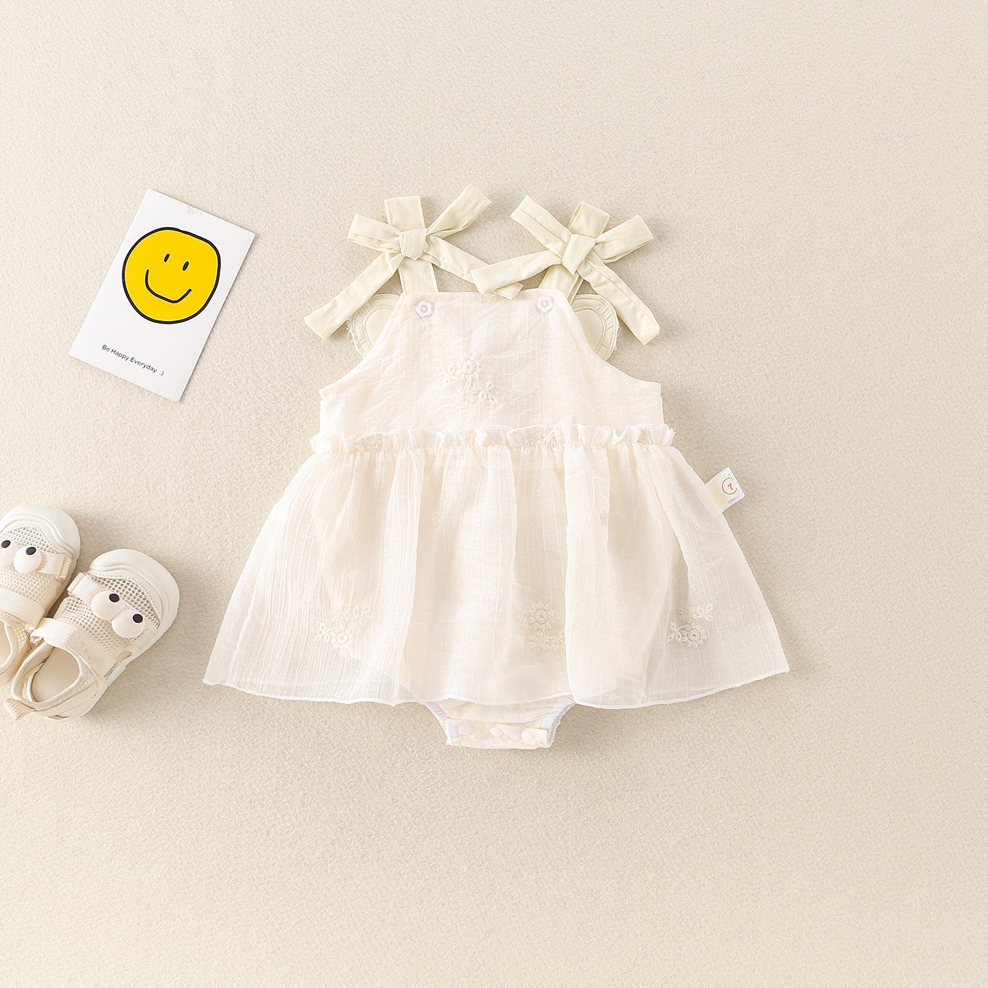 Baby Thin Sleeveless Onesie for Infant Girls, Solid Color Cute Baby Romper