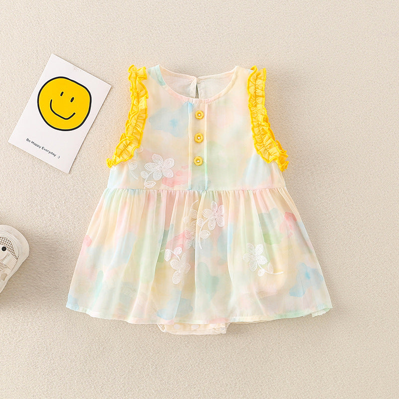 Baby Onesie for Girls, Princess Style, Sleeveless Romper