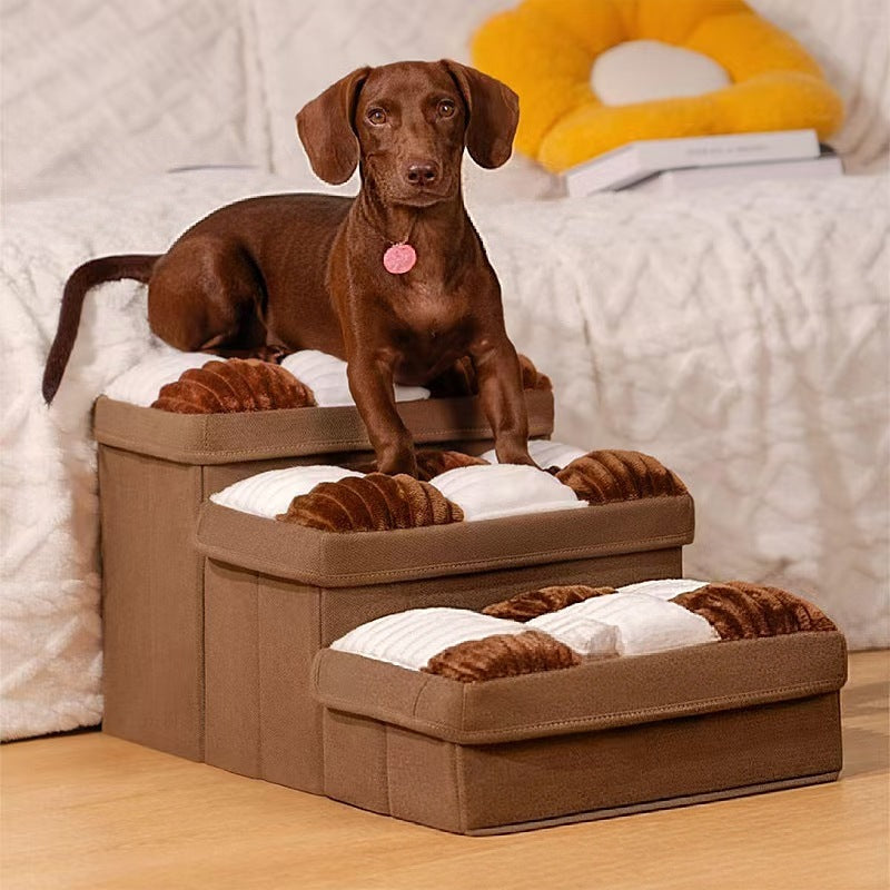 Pet climbing ladder folding storage dog staircase