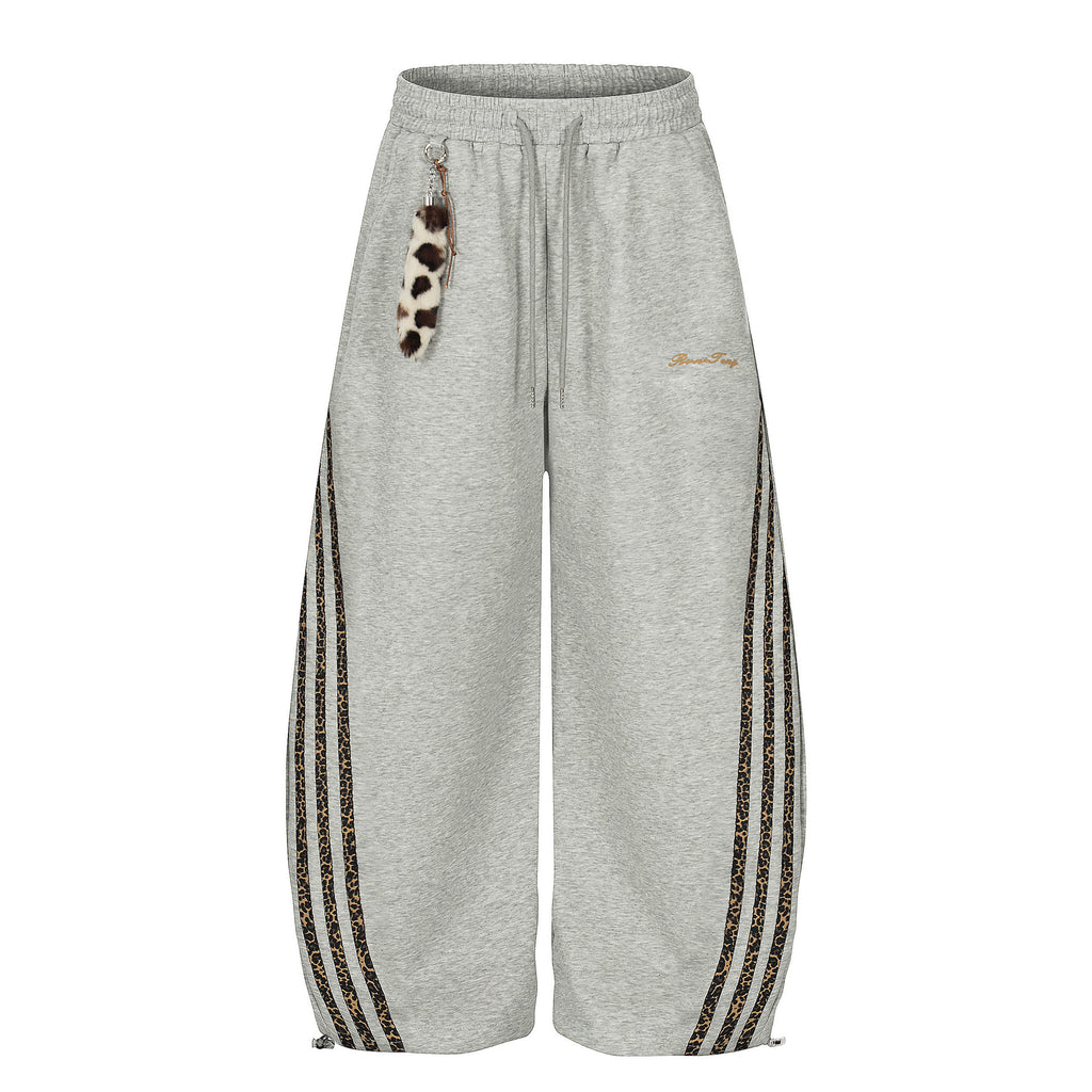 Women's Side Stripe Long Pants Solid Color Tracksuit Youth